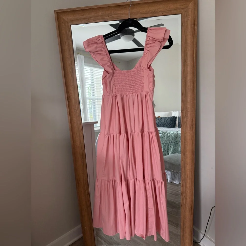 Abercrombie & Fitch Pink Tiered Maxi Dress